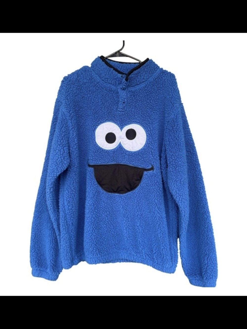 Sesame Street Blue Sherpa with Cookie Monster Face Size 3XL